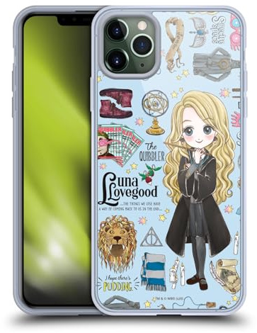 Head Case Designs Officially Licensed Harry Potter Luna Pattern Deathly Hallows XXXVII Gel Case [Military Grade Protection] Compatible With Apple iPhone 11 Pro Max