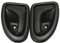 Viviance 1 Paire de poignées de Porte intérieure Avant arrière Gauche et Droite Compatible avec Renault Megane Clio Scenic Trafic