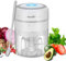 BlumWay Mini Robot culinaire, Hachoir à ail électrique chargeur USB, hachoir à nourriture électrique avec 3 lames tranchantes, hachoir et broyeur de nourriture pour bébé -250ML（blanc ）