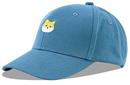 LANGZHEN Baumwolle Baseball Cap für Säugling Baby Jungen Mädchen Kleinkind Kinder im Freien Einstellbare Nette Tier Hut (S-gestickt-blau)