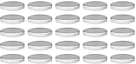 WELLGRO Einmachdeckel To 53 - silber, Metall, Ersatzdeckel für Einmachglas - verschiedene Mengen wählbar, Stückzahl:25 Stück