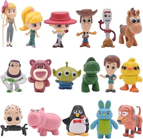 Cute Toy Mini Figures Set 17pcs,Cake Toppers Figures Decoration Action Figurines Birthday Decoration for Kids Girl Women Birthday Baby Shower Party