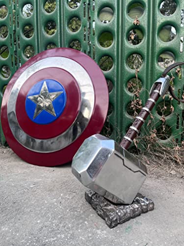 Captain America Shield First Avenger Steve Rogers Marvel Thor Hammer Réplique pour Cosplay et Jeu de Rôle