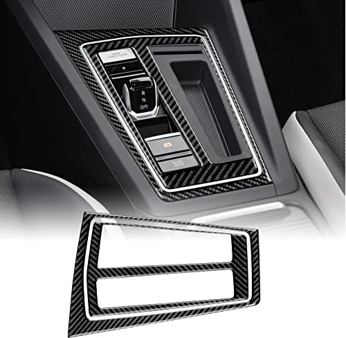 KUNGKIC Kohlefaser Auto Schalthebel Konsole Gangschaltung innerer Rahmen Getriebe Trimmen Aufkleber Innenbereich Compatible with volkswagen vw Golf 8 2020 2021 2022 2023 Zubehör(Schwarz)