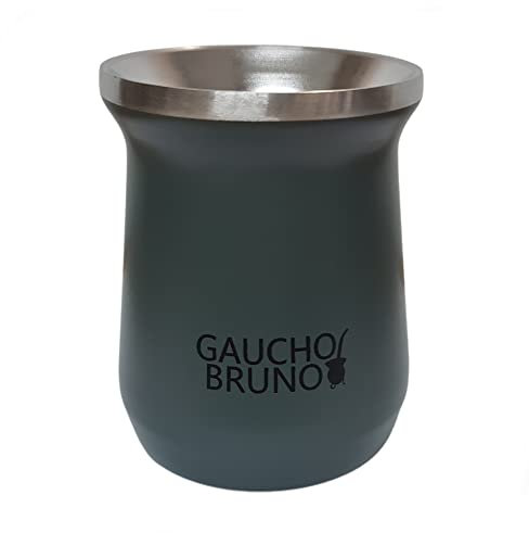 Gaucho Bruno – Mate acero inoxidable |Fácil de Limpiar | Mantiene la temperatura de la bebida