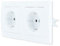LINA Steckdose 2 Fach VDE für Unterputz Schuko weiß mit Rahmen H1-C51GM+H1-C002 Komplettset UP Stecker Wandsteckdose zweifach Kunststoffrahmen