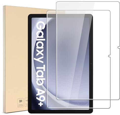CoBak 2 Pack Screen Protector for Samsung Galaxy Tab A9 Plus 11 Inch 2023,Tempered Glass with HD Clarity,Scratch Resistance and Bubble-Free Installation - Straight Edges