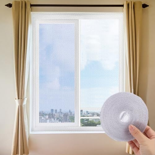 Zanzariera per Finestre zanzariera finestra adesiva zanzariere estensibili,150x200CM zanzariera porta finestra zanzariere senza perforazione incl nastro di fissaggio er Tende Finestre e Finestre