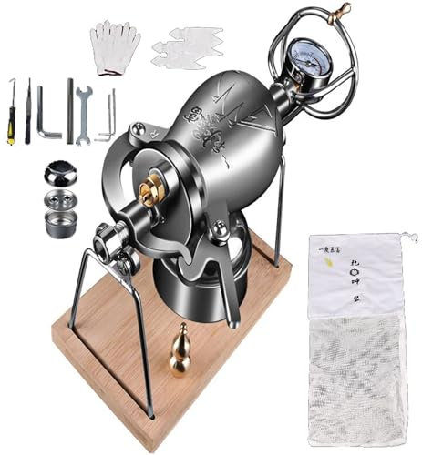 Traditioneller chinesischer Popcorn-Maker aus Edelstahl, Mini-Popcorn-Topf, Hand-Popcorn-Maschine, kleine Popcorn-Kanone für Familientreffen, Partyspaß