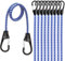 HORUSDY 10-Piece Heavy Duty Bungee Cords with Metal Hooks, 30” Elastic Bungee Straps for Outdoor, Camping, Garage Storage, and Kayaking