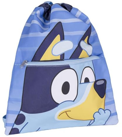 Bluey Mochila de Gimnasio, Mochila Cuerdas, Bolsa de Equipaje, Bolso Guarderia, Mochila de Viaje Infantil, Regalo para Niños y Niñas
