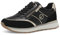 Tamaris Damen Klassische Ballerinas, Frauen Flats,Comfort Lining,TOUCHit-Fußbett,Slip-ons,klassisch elegant,Ballerinen,Black/Gold,36 EU