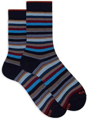 Gallo Calze corte uomo e blu righe multicolor micro