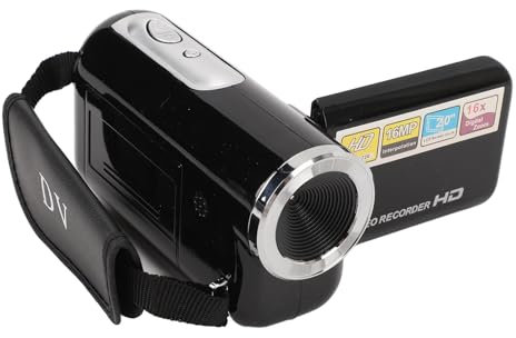 SENECESLI Videocámara con Cámara de Vídeo, Cámara de Vídeo con Zoom Digital de 16MP 16X con Pantalla Giratoria de 2,0 Pulgadas, Grabadora de Vídeo, Cámara Vlogging para Youtube