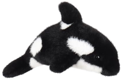 Apricot Lamb Schwertwal orca Meerestiere Plüschtiere für Kinder, weiche niedliche Kuscheltier für Baby Mädchen und Jungen, Flauschige Schwertwal Meerestiere Schwarz 31 cm