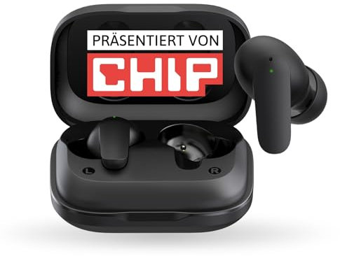 Die In-Ears entwickelt mit CHIP, kabellose Bluetooth Kopfhörer mit Aktiv-Noise-Cancelling (ANC), Bluetooth 5.3, ergonomische Passform & 10 Stunden Akkulaufzeit, IPX4 Spritzwasserfest, USB-C