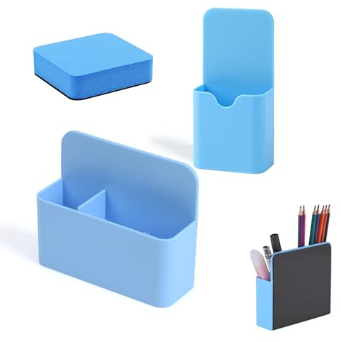HXSYKJDM 2 Stück Magnetischer Stiftehalter, 2 Größen Mit Whiteboard Schwamm Magnetisch