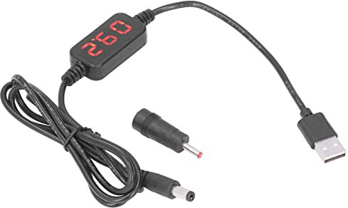 Phefop Boost-Volt-Transformator, Digitalanzeige, Mobiles Power-Boosts-Modul, Kleine Boost-Leitung für Powerbank-Ladegerät (5V bis 9V)