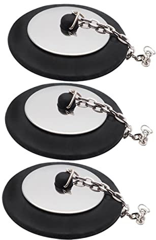 BUGUUYO Tapones De Goma para Bañera Cadena De 5 Cm Tapones De Drenaje Tapón De Lavabo para Baño Accesorios De Alcantarillado Fácil De Usar