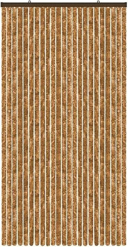 Susanna Home Tenda Antimosca Antirumore Caduta Pannello Porta Finestra Casa in Ciniglia (BRONZO, 100X220)