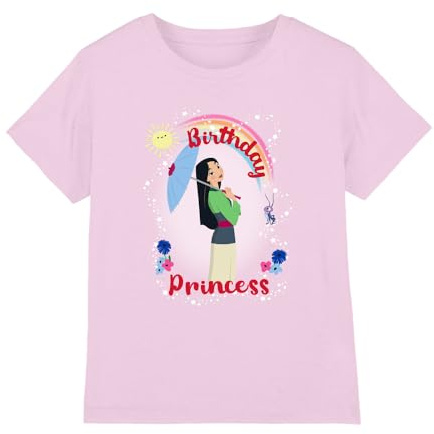 Mulan Girl's Mulan Birthday Princess and Her Lucky Cricket Girls T Shirt T-Shirt