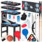 Neo-Sport Multifunktionstisch Spieltisch Multigame 5in1 Billardtisch Air Hockey Tischtennis Basketballkorb Bogenschießen 92 x 46 x 73 cm Komplettes Set Mit Zubehör Indoor Umbaubar Tisch