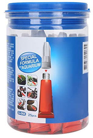 Gavigain Aquarium Glue 20g, Fast Drying, Non, Strong Adhesion, Flexible, for Aquascaping, Plants, Decorations, Fish Containers