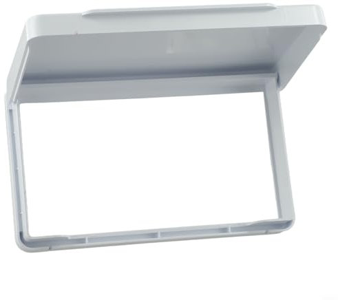 Tapa de interruptor de pared reversible, ultrafina e impermeable para enchufe doble tipo 86, para varios usos domésticos (blanco)
