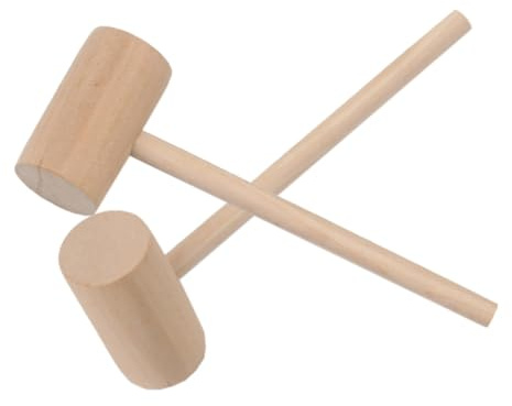 Alipis 3pcs Solid Wood Mini Hammer Set Food Mallet for Cooking and Baking Lightweight Mini Hammers for Home and Restaurant Use