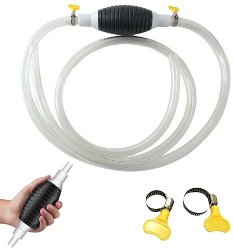 Multifunktions Flüssigkeitssauger, Neuest Benzinpumpe Für Kanister, Handpumpe Mit Metallklammer Und Schlauch, Hand Siphonpumpe Für Benzin Öl Kraftstoff Flüssigkeit Benzin Diesel Wasser Aquarium (1M)