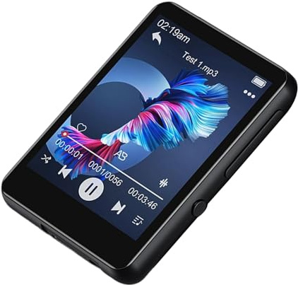 Pannello Full Touch Lettore MP3 MP4 32 GB di archiviazione B.t 5.3 Costruito in Lecturer Radio Allarme Registrazione per Vivere Dinamico Estensibile Storage Lettore Musicale