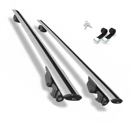 AUTOAXORY Roof Rack Cross Bars Compatible with Ford Kuga 3 (CX482) 2020-2025, For Flush Roof Rails, Grey, 2 Bars with Two Tie Down Straps