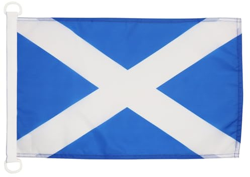 AZ FLAG - Scotland Nautical Flag - 18'' x 12'' - For Outdoor and Boat - Scottish Banner Knitted Polyester with Two Plastic Rings - Vivid Colors - 12x18 in - 45x30 Cm