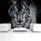 Forwall - Vlies Fototapete Tiger Tiere schwarz weiß Modern 208x146 cm - Fototapeten - Tapeten - für Wohnzimmer Schlafzimmer - Vliestapete Wandtapete Tapete 3D Effekt- inkl. Kleister