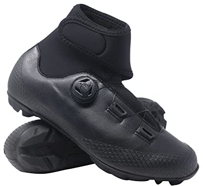 LUCK Winter MTB-Winterradschuhe mit SHD-Carbon-Sohle und Präzisionsdrehsystem mit 2 Klettverschlüssen. (38 EU)
