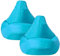Bean Bag Bazaar Dalton Kids Bean Bag, Aqua, 2 Pack, Water Resistant, Gaming Chair for Kids, Beanbag for Indoor and Outdoor Use with Filling Included, Childs Chair ideal for Bedroom, Playroom, Garden