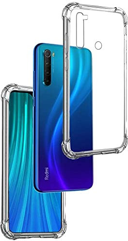 - Funda Anti-Shock Gel Transparente para XIAOMI REDMI Note 8 - REDMI Note 8 2021, Ultra Fina 0,33mm, Esquinas Reforzadas, Silicona TPU de Alta Resistencia y Flexibilidad