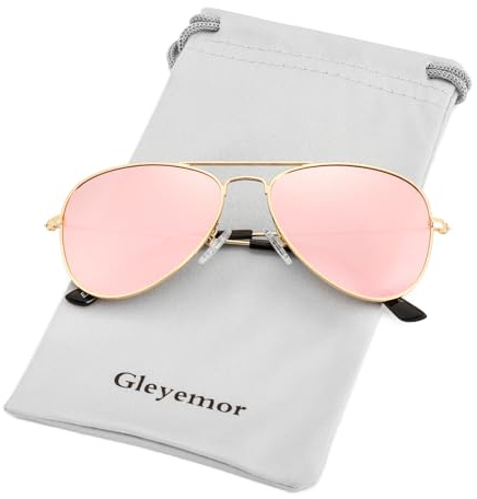 Gleyemor Kids' Classic - Mirror A1 Gold/Pink Mirror, Lenswidth, A1 Gold/Pink Mirror, Specchio A1 oro/Rosa, lenswidth