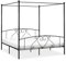 vidaXL Himmelbett Bett Bettgestell Doppelbett Metallbett Bettrahmen Lattenrost Schlafzimmerbett Schlafzimmermöbel Ehebett Schwarz 180x200cm