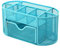 Mesh Desk Office Organizer,Multifunction Pen Holder with Drawer Stationery Storage Desktop Blue