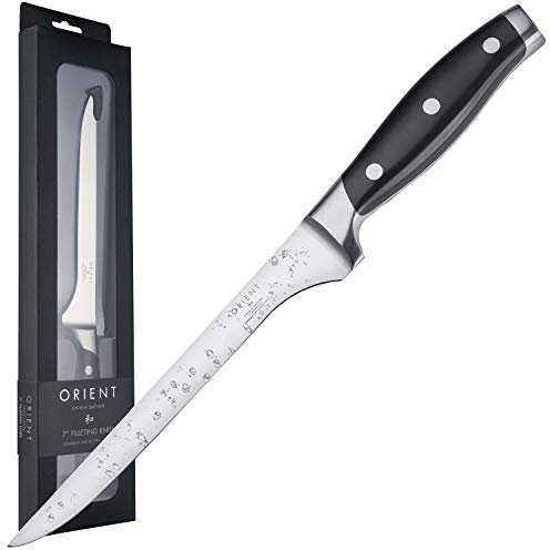 7 inch Boning and Filleting Knife - German Stainless Steel – for Deboning Meat & Fish – Gift Packaging