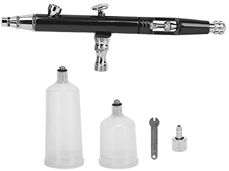 Oumefar Air Compressor Brush Spray Gun Mini Air Brush Paint Art Tools Airbrush Kit Art Paint Gun Kit Tool for Art Painting Hobby Spray Model(black)