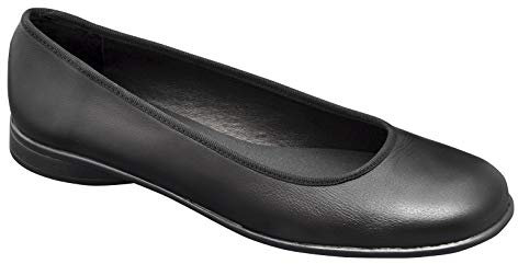 DIAN Bailarina de Piel D’COVER PLUS® forrado en la pala con microfibra técnica D’DRY® Negro (numeric_37)