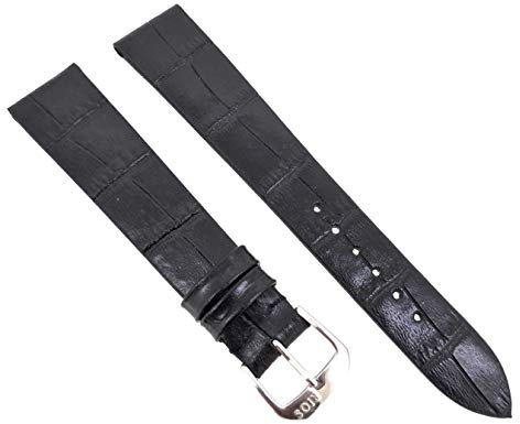 RIOS1931 Rios Uhrenarmband Louisiana Kroko Kalb 18/14mm passend für Patek, Omega schwarz Made in Germany
