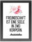 Din A4 Kunstdruck ohne Rahmen - Spruch - Freundschaft - Freund Freundin - Zitat Aristoteles Seele Geschenk Druck Poster Bild