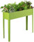 RELAX4LIFE Blumenbeet aus verzinktem Stahl, Hochbeet mit 2 Belüftungslöchern, Gartenbeet für Gemüse & Kräuter & Blumen, Blumentrog für Garten & Balkon & Terrasse, Beet stabil, grün (101 × 31 × 80cm)
