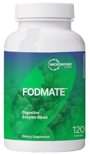 Microbiome Labs - FODMATE (120 Kapseln) | Verdauungsenzyme zum stärken der Darmflora für empfindliche Magen, Für Gelegentliche leichte Blähungen, Gegen Verstopfung