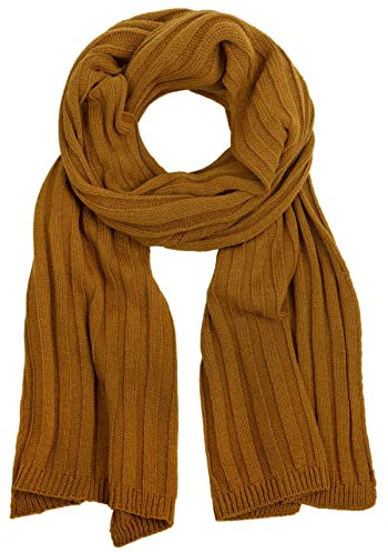 Faera klassischer Winterschal Strickschal für Damen und Herren Schal Winter Herbst Strick, Farbe:Braun
