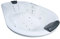Basera® Classic Indoor Podest-Whirlpool Badewanne Corvo mit 29 Massagedüsen, LED-Ambiente, Touchpanel, Bluetooth und Radio