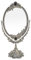 Agatige Oval Vintage Make-up Spiegel, Vintage Up Spiegel, Kosmtischer Spiegel, doppelseitiger Retro-Metallspiegel im europäischen Stil für Schminktisch-Schlafzimmer